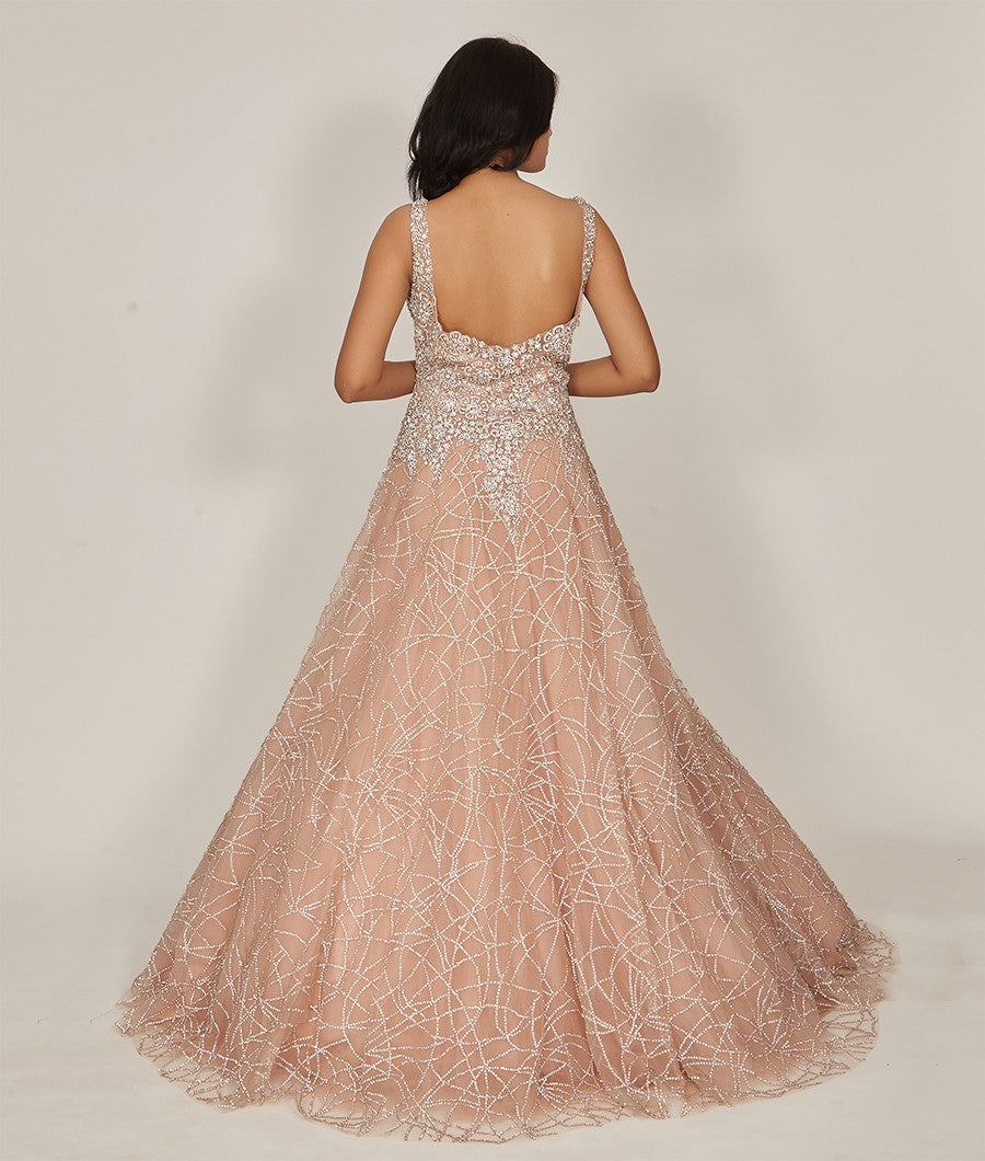 Peach Gown - kaystore.in