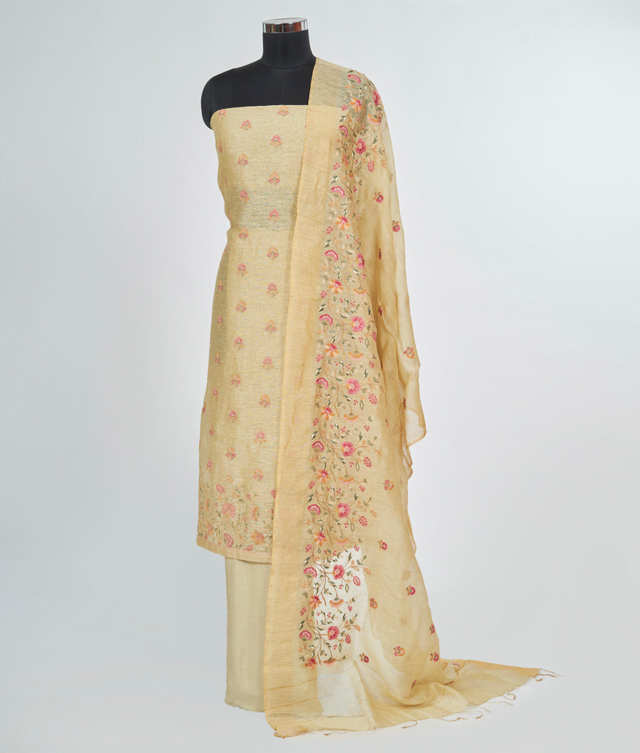 Fawn Unstitched Salwar - kaystore.in
