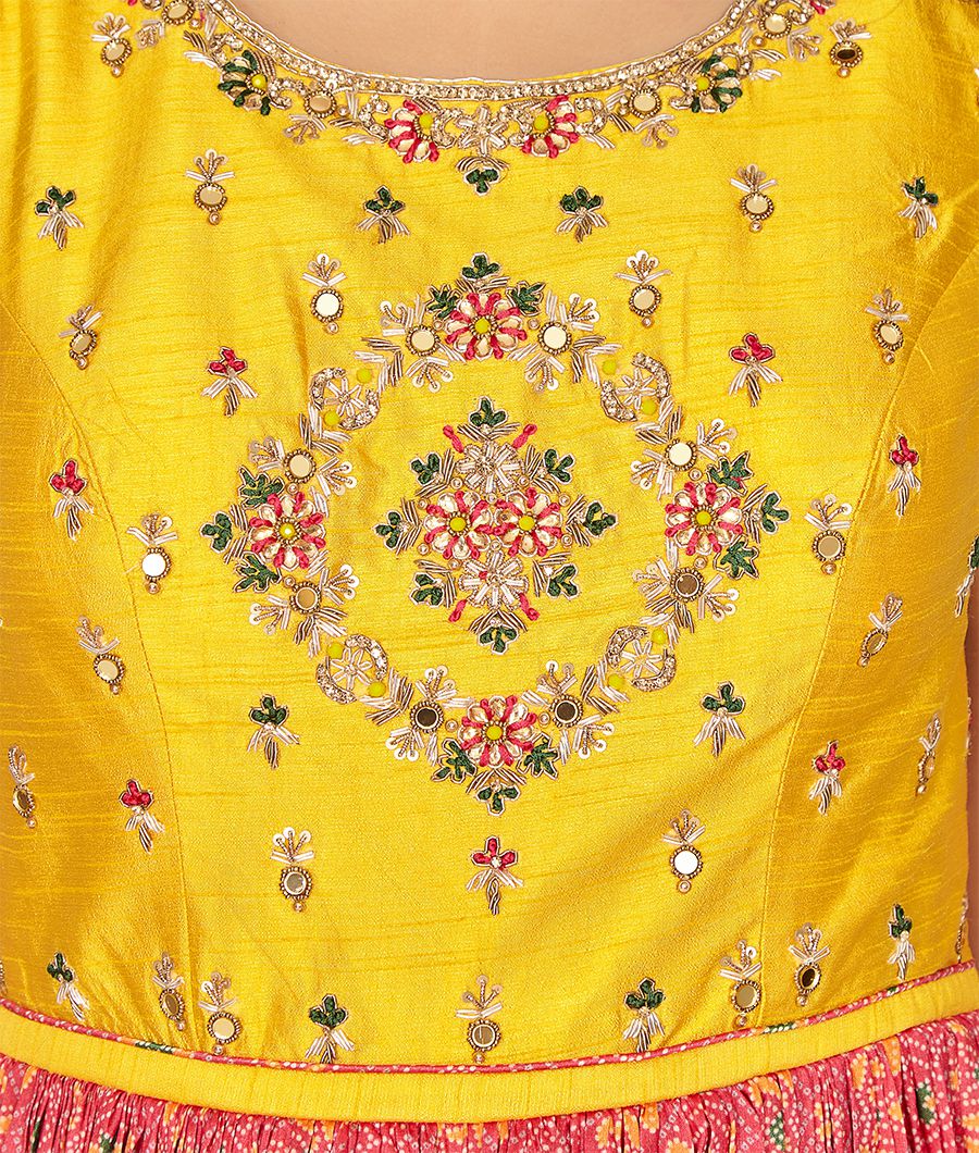 Pink With Yellow Salwar Kameez - kaystore.in