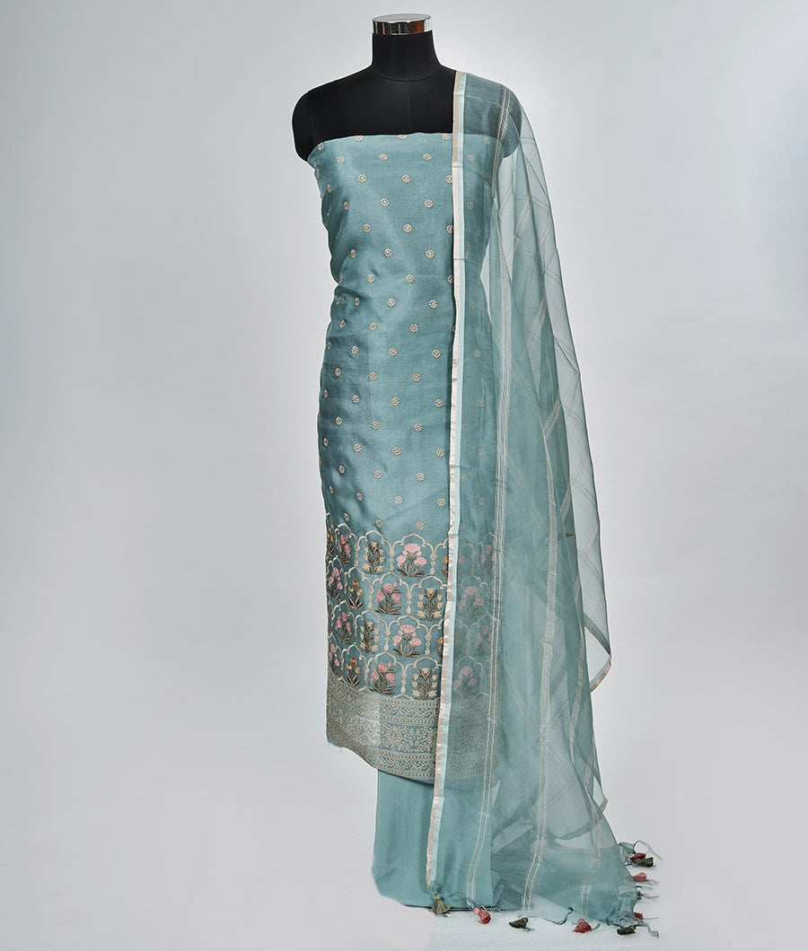 Rama Green Unstitched Salwar - kaystore.in