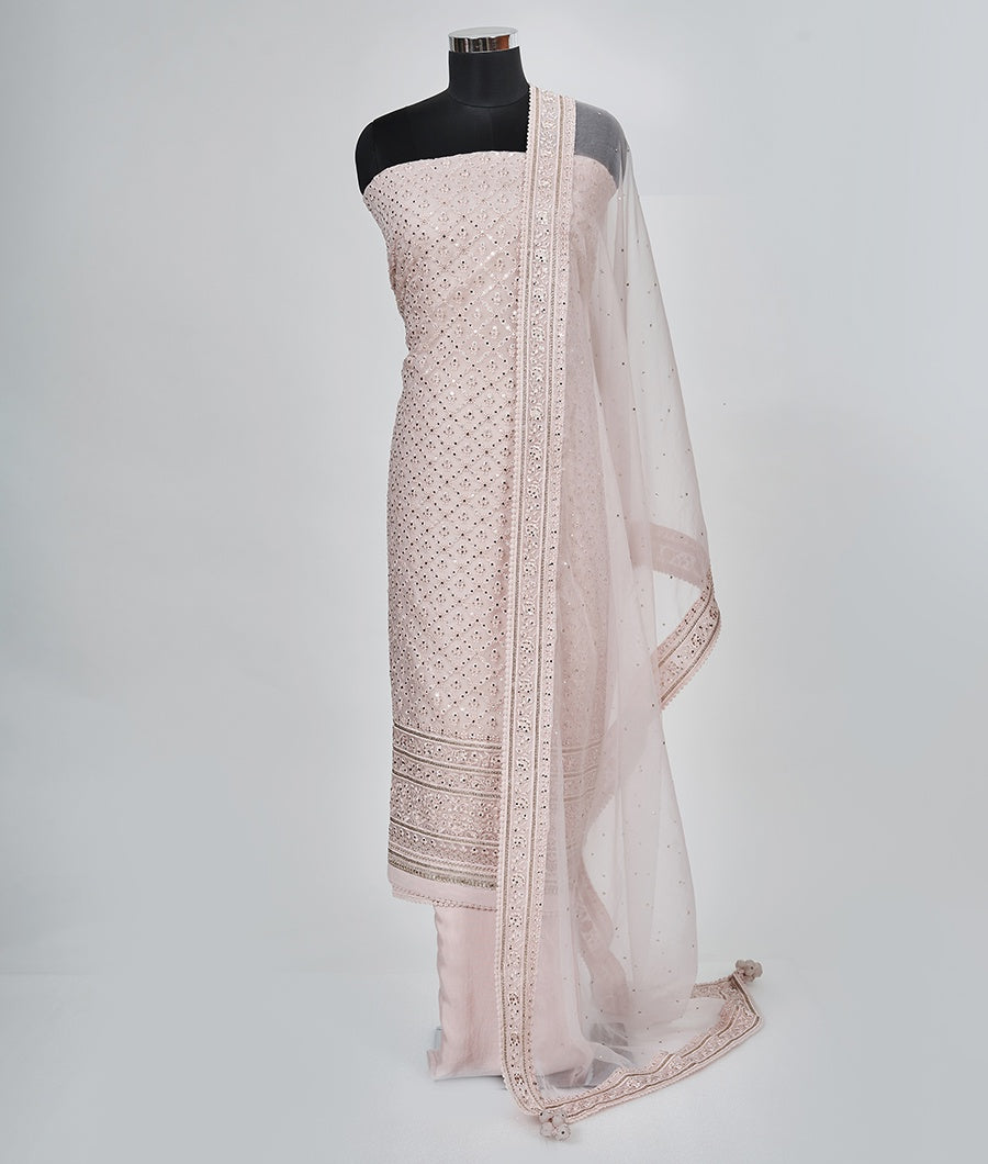 Pink Unstitched Salwar - kaystore.in