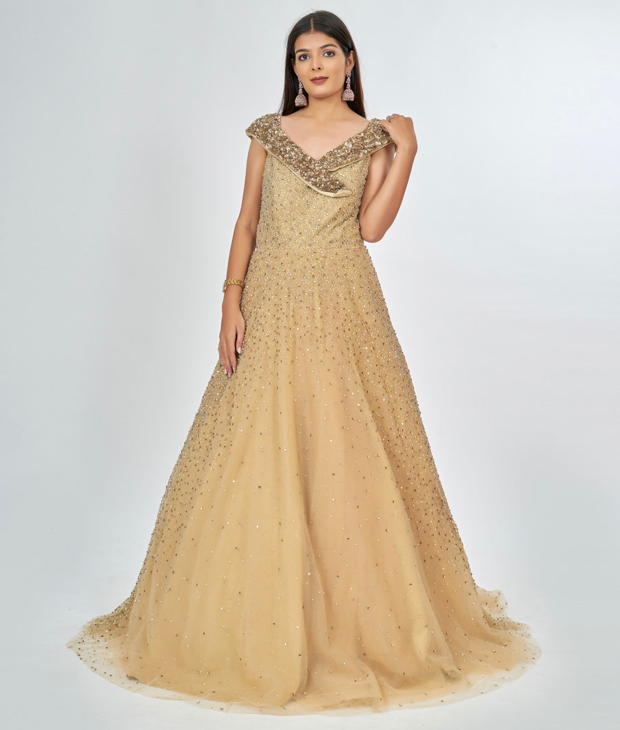 Gold Gown Ball Gown - kaystore.in