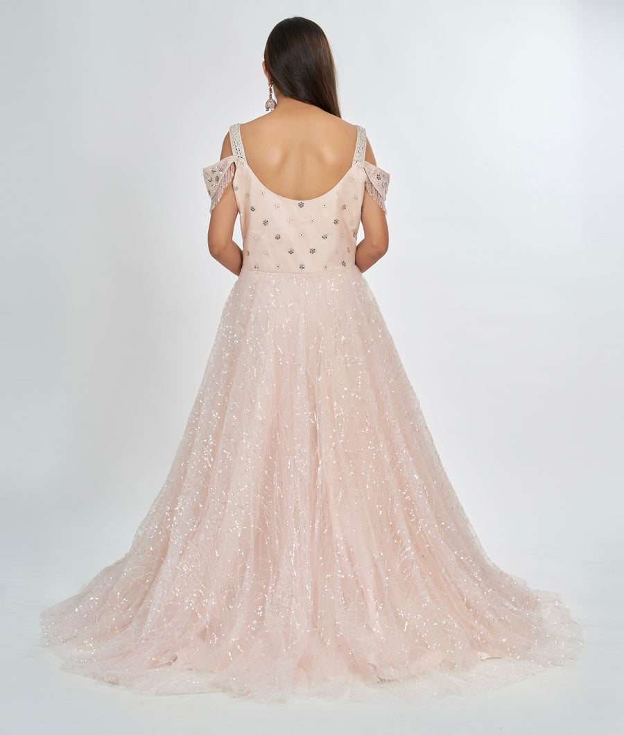 Lite Peach Gown Ball Gown - kaystore.in