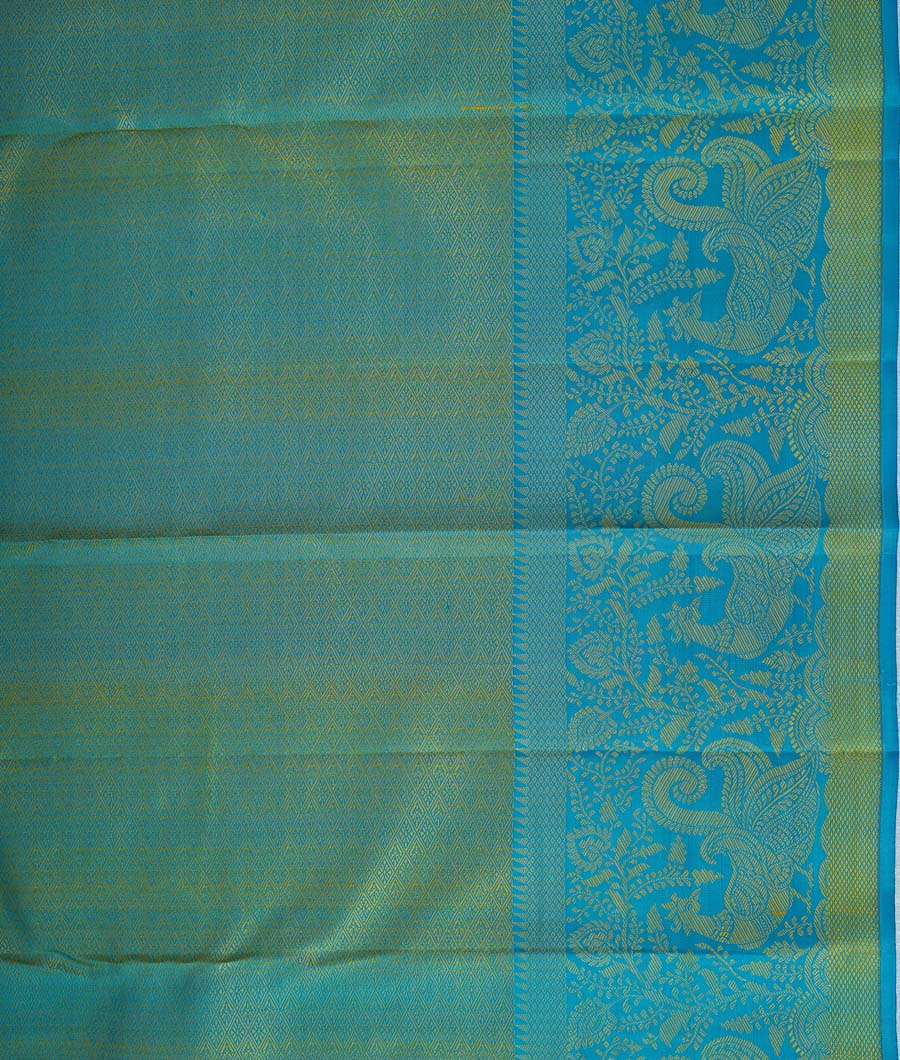Lite Green Kanchipuram Saree Alover Zari Weaving Gold Zari - kaystore.in